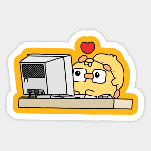 working from home Sticker